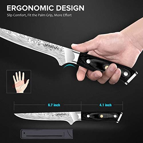 MOSFiATA 6" Boning Knife, Sharp Kitchen Cooking Knife - Image 3