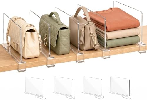 SortNStore Small Shelf Dividers Purse Organizer: 6" Tall by SortNStore