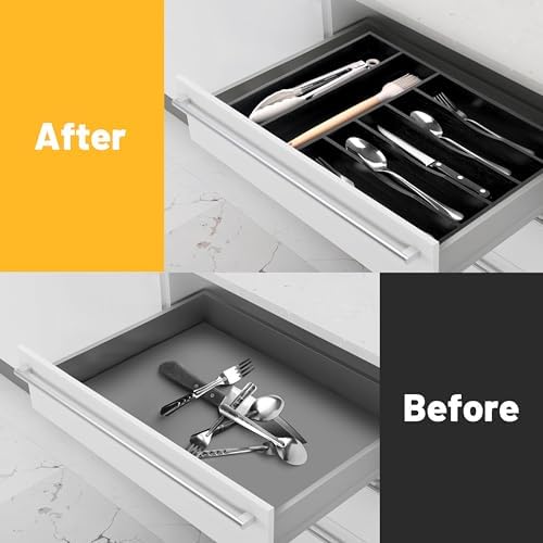 Kitchen Bamboo Silverware Organizer, Kitchen Drawer Organizer - Image 4