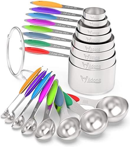 Wildone Stainless Measuring Cups and Spoons Set by Wildone