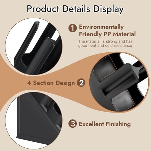 CURTA Paper Cup and Lid Holder, Disposable Paper Cup Dispenser 4 Compartment - Image 3