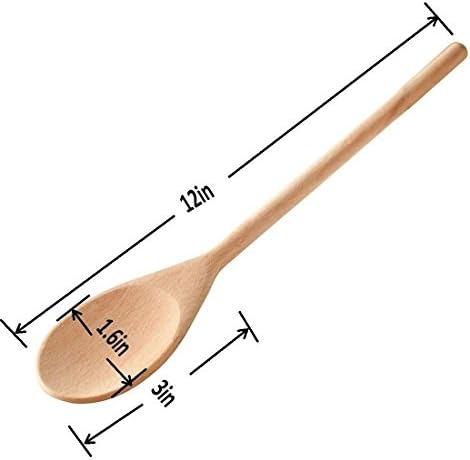 Kitchen Wooden Spoons Mixing Baking Serving Utensils Puppets 12 In - Image 2