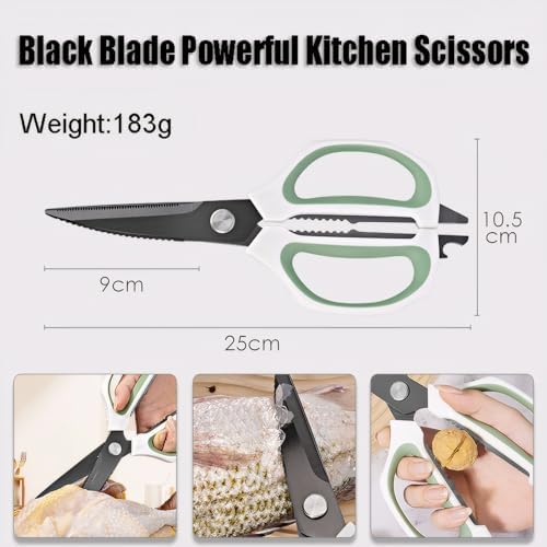 Jasni Transparent Handle Stainless Steel Sharp Powerful Kitchen Scissors - Image 6