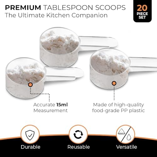 20 Pack Tablespoon Measuring Spoons, 1 Tbsp Plastic Coffee Scoops - Image 2