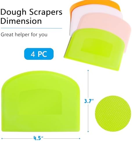 Dough Scraper 20 PCs PE Plastic Bench Scraper Flexible Bowl Scraper - Image 6