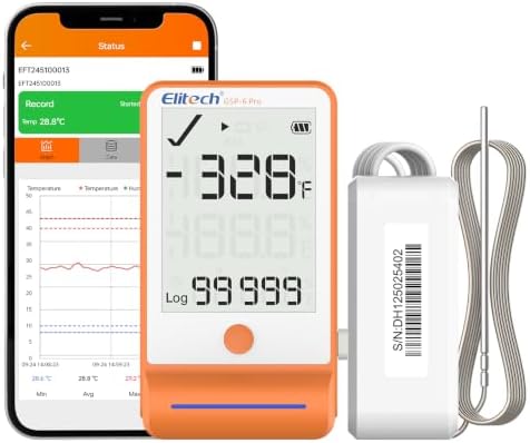 Elitech 5Pack Bluetooth Ultra-Low Temp Data Logger by Elitech