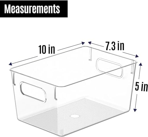Clear Plastic Storage Bins, Pantry Organizers and Storage Containers Fridge - Image 3