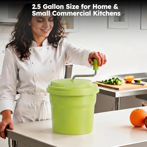 Commercial Salad Spinner, 2.5 Gallon Heavy Duty Vegetable Dryer - Image 7