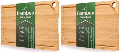 Kitsure Bamboo Cutting Board for Chopping & Serving by Kitsure