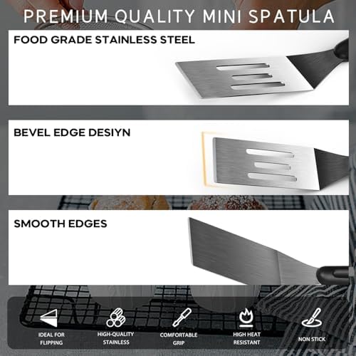 3Pcs Stainless Steel Mini Metal Spatula - Image 2