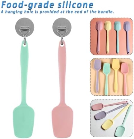 8 PCS, 8.2Inch Silicone Spatulas Rubber Spatula Small Spatula Baking Mini - Image 4