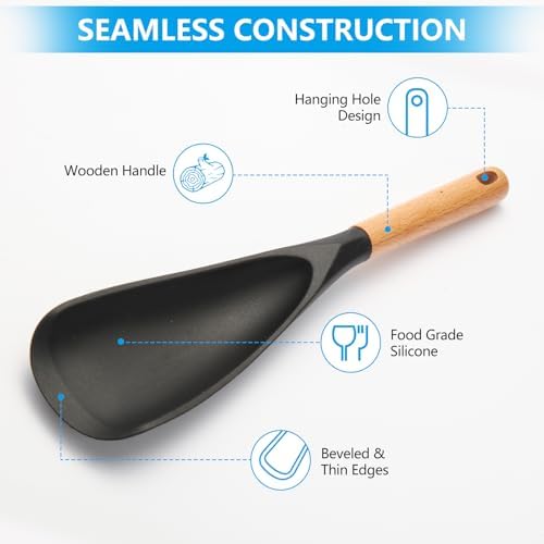 【2 Pack】Silicone Cooking Spoon for Nonstick Cookware - Image 5
