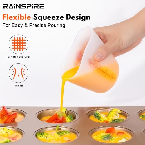 Silicone Measuring Cups for Melting Chocolate ml/oz/cup Marks Silicone Cups - Image 5