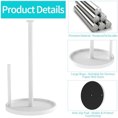 Paper Towel Holder Countertop, Standing Paper Roll Holder - Image 4