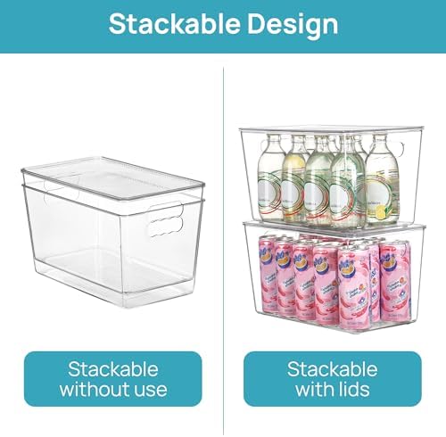 Vtopmart 16 Pack Clear Stackable Storage Bins - Image 3