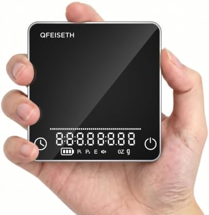 Mini Coffee Scale with Timer, 0.1g/2kg Rechargeable Espresso Scale, 4 Brewing by KeepF
