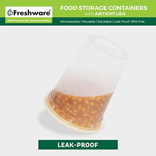 Freshware 48 Pack of 16 and 32 oz, 24 sets each size Food Storage Containers - Image 4
