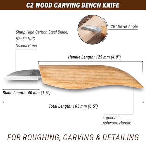 BeaverCraft Whittling Knife C2 6.5" - Image 2
