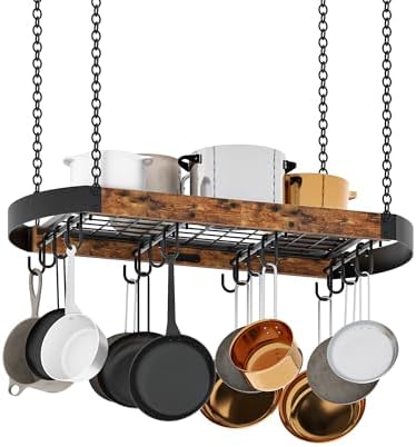 CHOEZON 31.7-Inch Hanging Pot Rack, Space-Saving Pot Hanger by Choezon