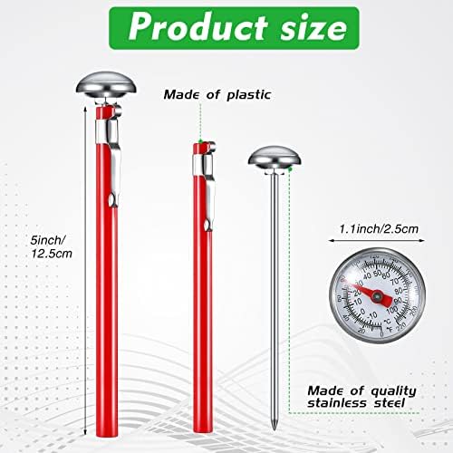 Xuhal 6 Pcs Stainless Steel Kitchen Dial Thermometer 5" - Image 2