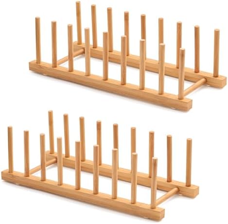 Bamboo Dish Drying Rack for Kitchen Counter & Cabinet by Oyydecor