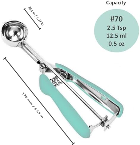 #70 Cookie Scoop, 2.5tsp/12.5ml/0.5oz Cookie Dough Scoop - Image 6