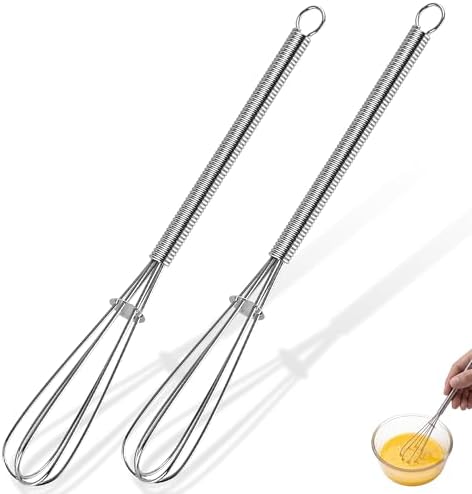 U-Taste Small Mini Whisks for Cooking, 18/8 Stainless Steel 7" Wisking Tool by U-Taste
