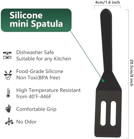 【2 Pack】Kunovo Small Spatula for Nonstick Cookware Mini Spatulas for kitchen Use - Image 5
