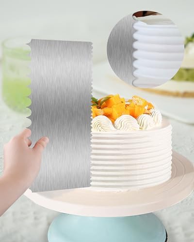3 Pcs Metal Cake Scraper Smoother, Bench Scraper - Image 6