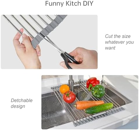 Large Expandable Roll Up Dish Drying Rack, Heat-Resistant Dish Drainer - Image 4