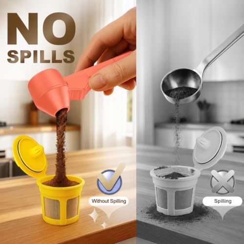 Coffee Scoop with Funnel for Ground Coffee & Protein Powder, 2 Tbsp - Image 3