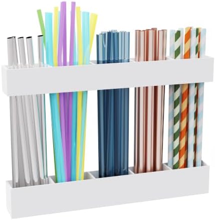 Acrylic Straw Holder for Cabinet Door, 5 Compartments by ENESNES