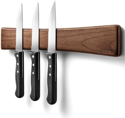 10 Inch Acacia Wood Magnetic Knife Holder by ModernInnovations