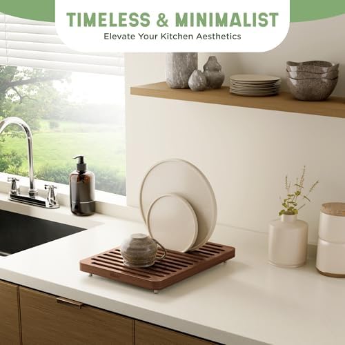 NIUM Stone Drying Mat for Kitchen Counter & Bamboo Rack - Image 6