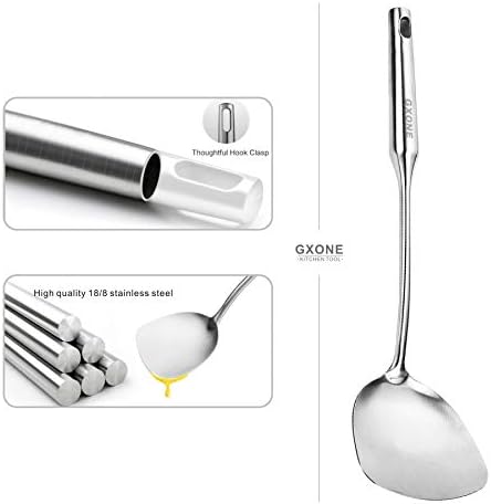 Wok Spatula, Stainless Steel, Long Handle Wok Utensils - Image 3