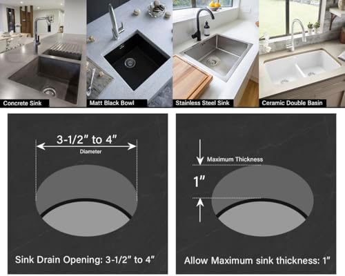 Highcraft 9733-2 Kitchen Sink Stainless Steel Drain Assembly - Image 6