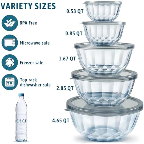Glass Mixing Bowls with Airtight Lids - Image 3