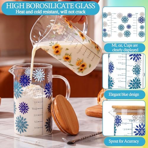 Zhehao Glass Measuring Cup, 16oz/2cups/500ml Easy to Read - Image 3