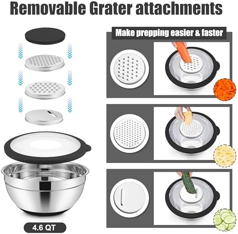 E-far Stainless Steel Mixing Bowls - Image 4