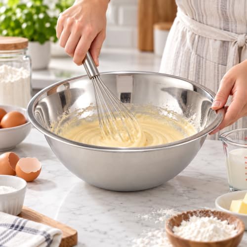Stainless Steel Mixing Bowl 8 Quart Large Kitchen Prep Bowl - Image 4