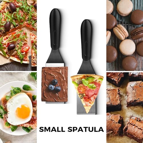 Small Spatula 2 Pieces, Mini Serving Metal Spatula - Image 3