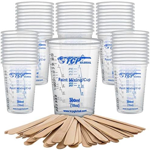 TCP Global 10 oz. Graduated Plastic Mixing Cups by TCPGlobal