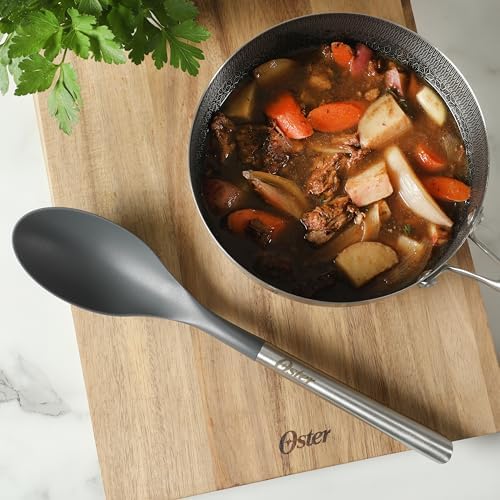 Oster Chadswyck 13.8” Cooking Spoon, Heat Resistant Silicone Head, Safe - Image 2