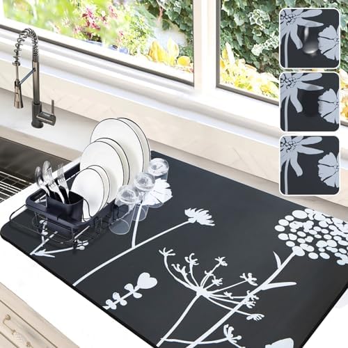 Dish Drying Mat for Kitchen Counter by Etomiel