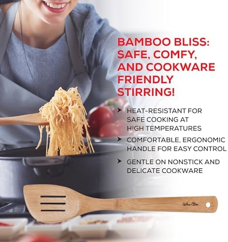 Helen’s Asian Kitchen Slotted Spatula, Natural Bamboo - Image 5