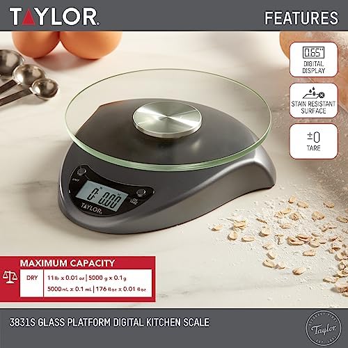 Taylor Precision Products 3831S Digital Kitchen Scale, 6.6 lb - Image 3