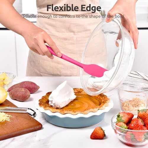 U-Taste Silicone Spoon Spatula, 600°F High Temp Spoonula, Rosy Pink - Image 4
