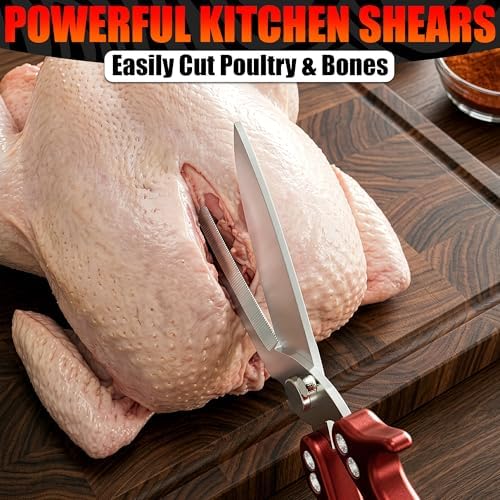 Kitchen Shears Heavy Duty, Safety Lock, Stainless Steel - Image 6