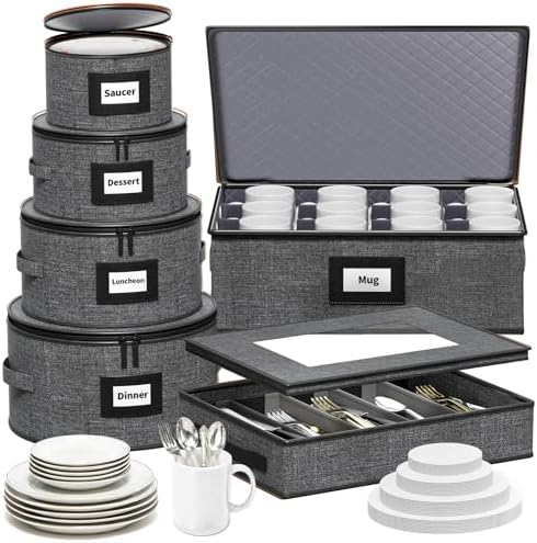 Aokeyee 6-Piece China Storage Containers Set, Hard Shell Moving Boxes by Aokeyee