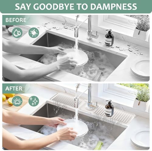 24 Inch Upgraded Draining Mat Folding faucet Mat - Image 4